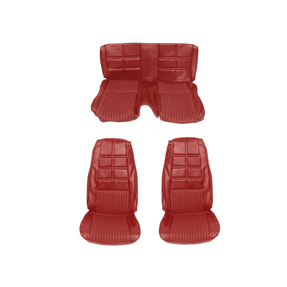 Sitzbezugsatz Deluxe, 70 Fastback, Zinnoberrot (Vermillion)