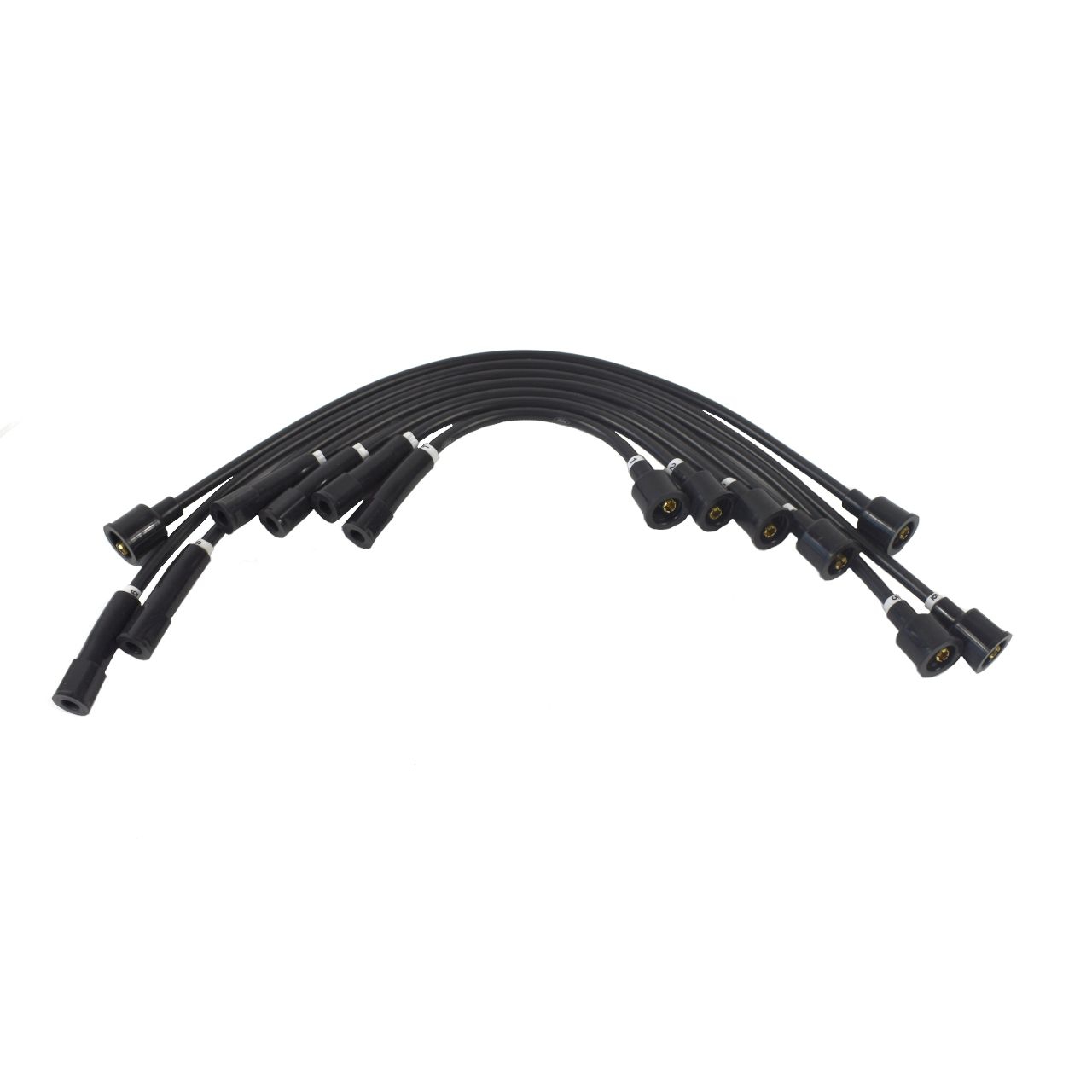 Zündkabelsatz für 170-250cui, 8mm, Schwarz mit Ford Logo
