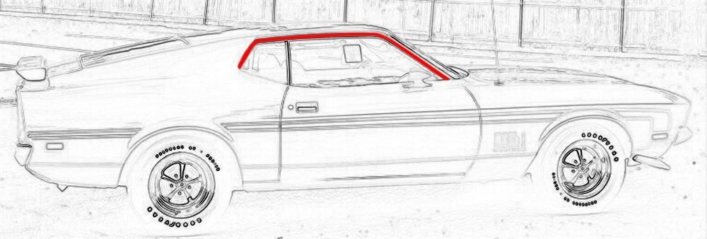 Dichtung Dachkante Coupe & Fastback 71-73, Economy