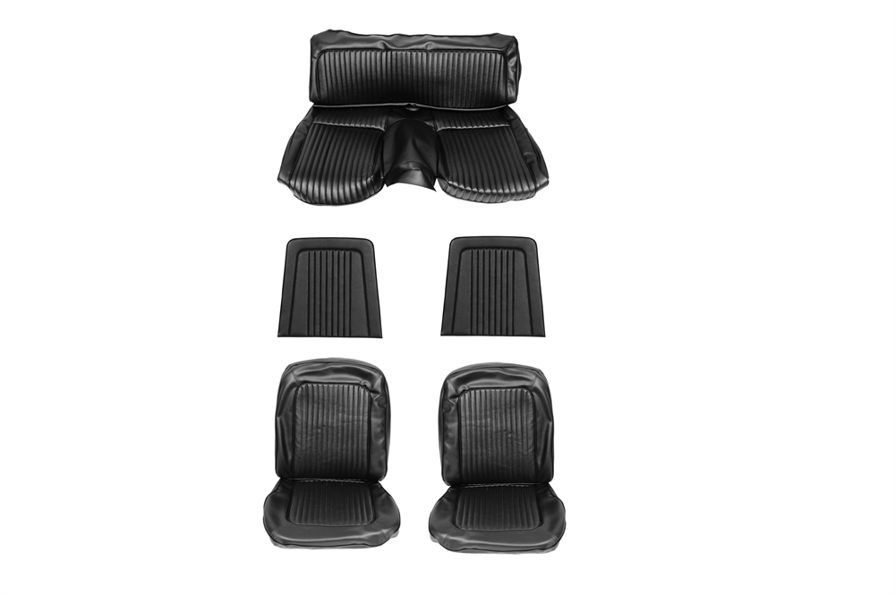 Sitzbezugsatz Deluxe, 68 Fastback, Schwarz (Black)