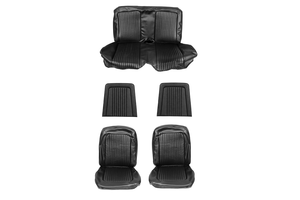 Sitzbezugsatz Standard, 68 Cabriolet, Schwarz (Black)