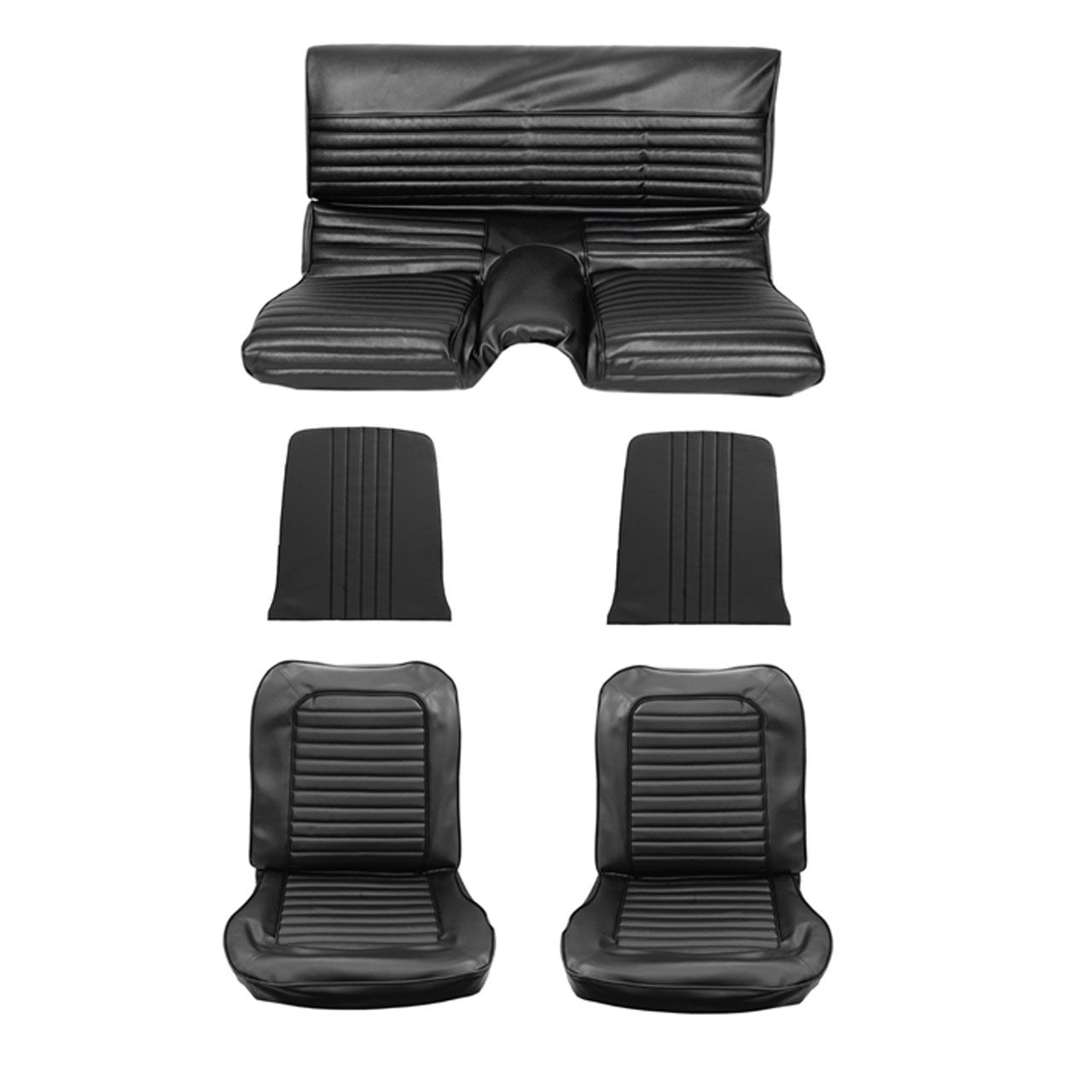 Sitzbezugsatz Standard, 65 Fastback, Schwarz (Black) Sitzbezugsatz Standard, 65 Fastback, Schwarz (Black)