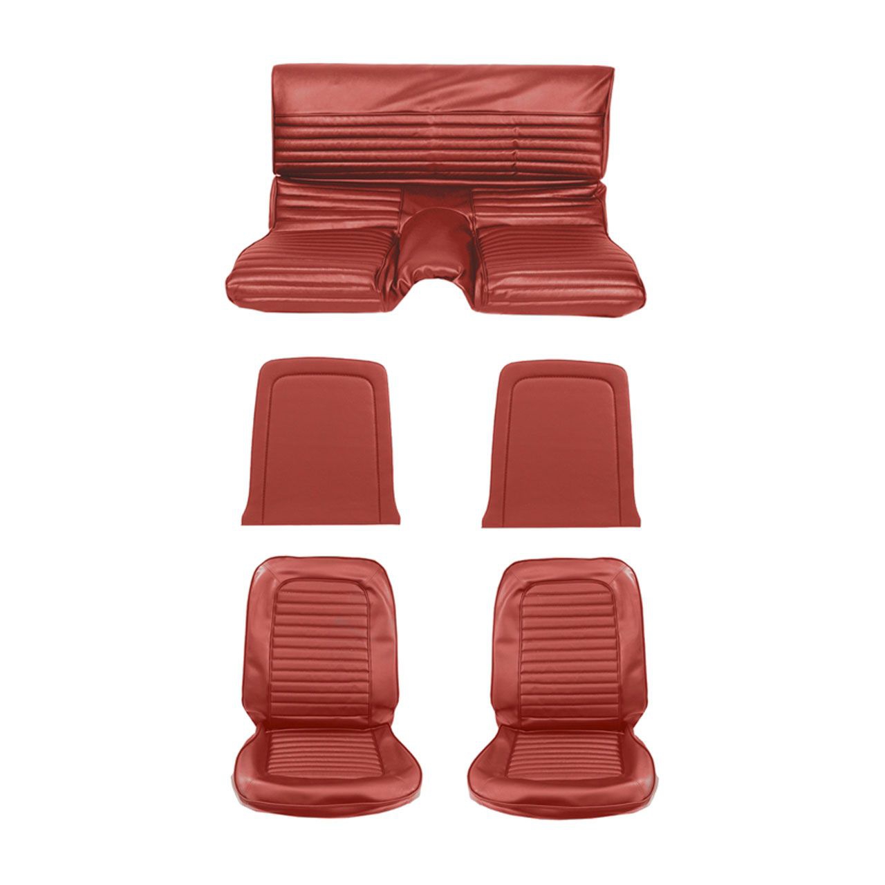 Sitzbezugsatz Standard, 65 Fastback, Rot (Bright Red)