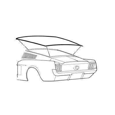 Dichtung Heckscheibe Fastback 67-68, A-Qualität