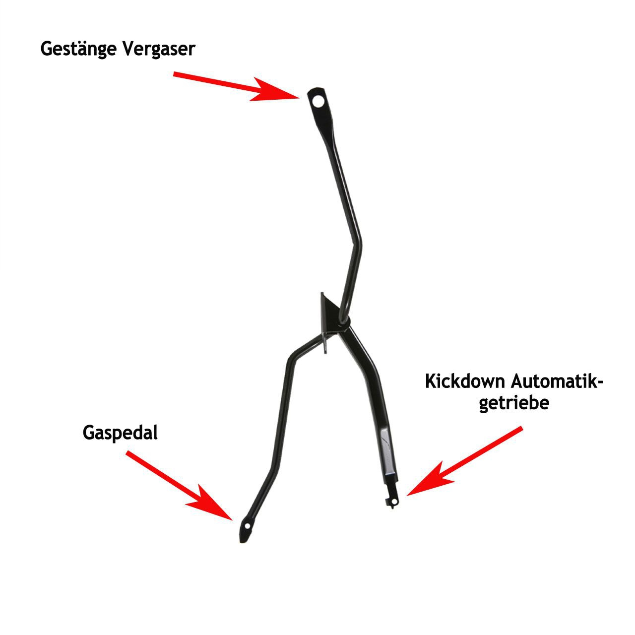 Gaspedalgestänge für Automatik, 65-68, V8 Gaspedalgestänge für Automatik, 65-68, V8