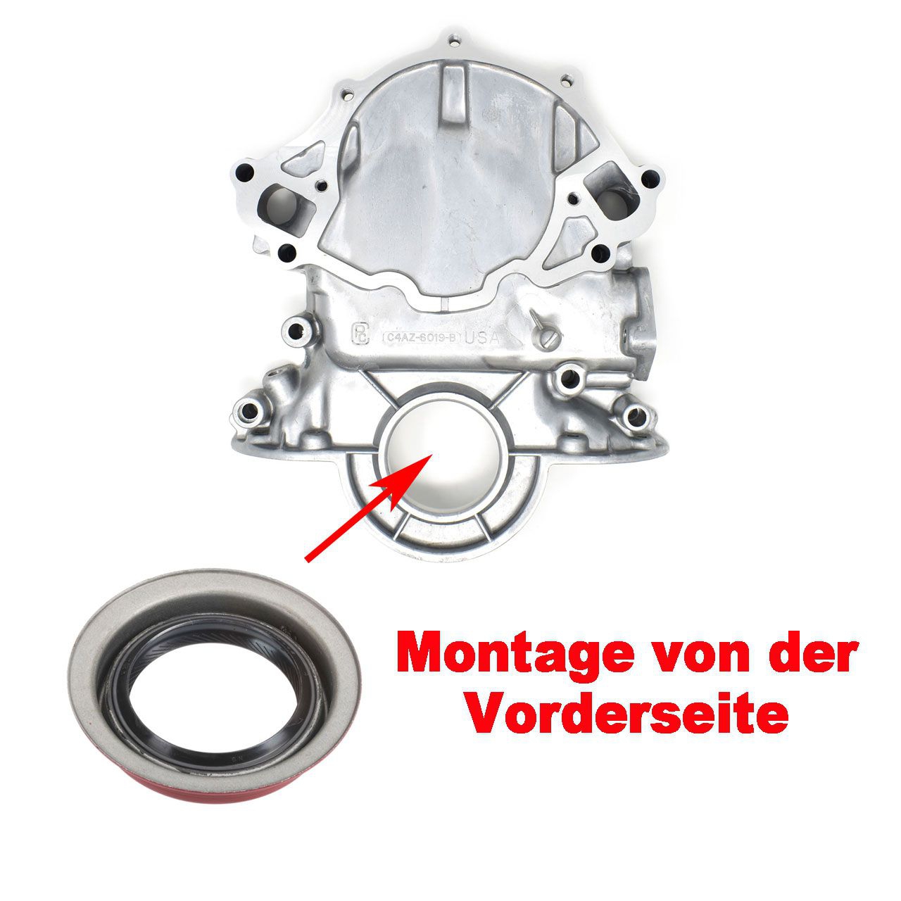 Simmerring für Kurbelwelle, vorne, 289-302, für Repro Steuerdeckel Simmerring für Kurbelwelle, vorne, 289-302, für Repro Steuerdeckel