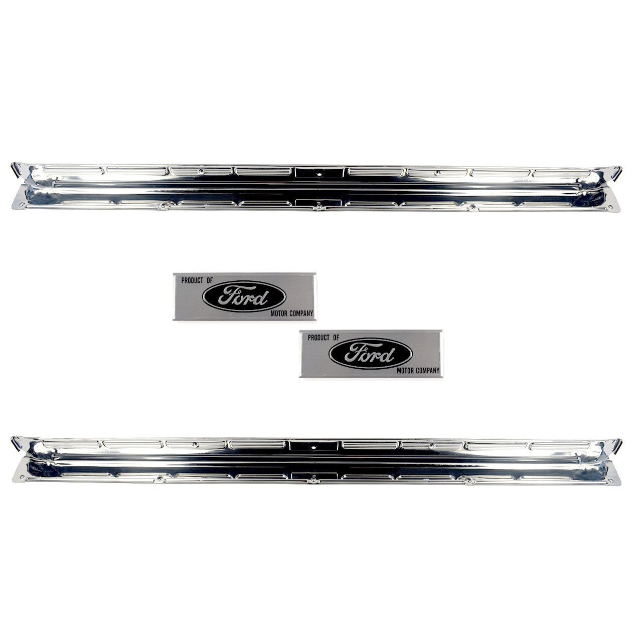 Türeinstiegsleisten 65-66, Coupe und Fastback, Edelstahl Türeinstiegsleisten 65-66, Coupe und Fastback, Edelstahl