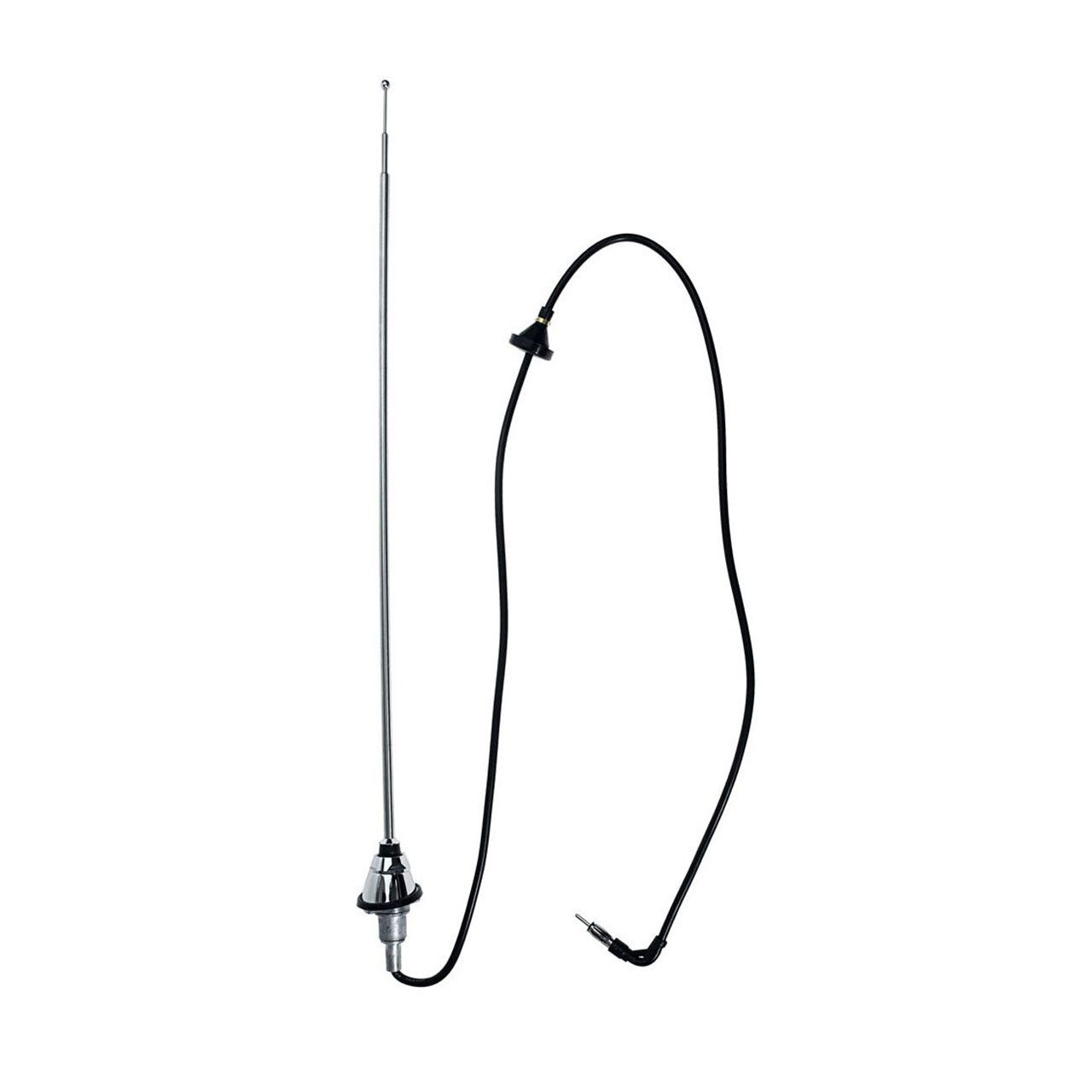 Antenne, 65-68, Chrom, mit rundem Fuß Antenne, 65-68, Chrom, mit rundem Fuß