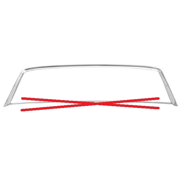 Zierleisten Heckscheibe, 67-68, Coupe