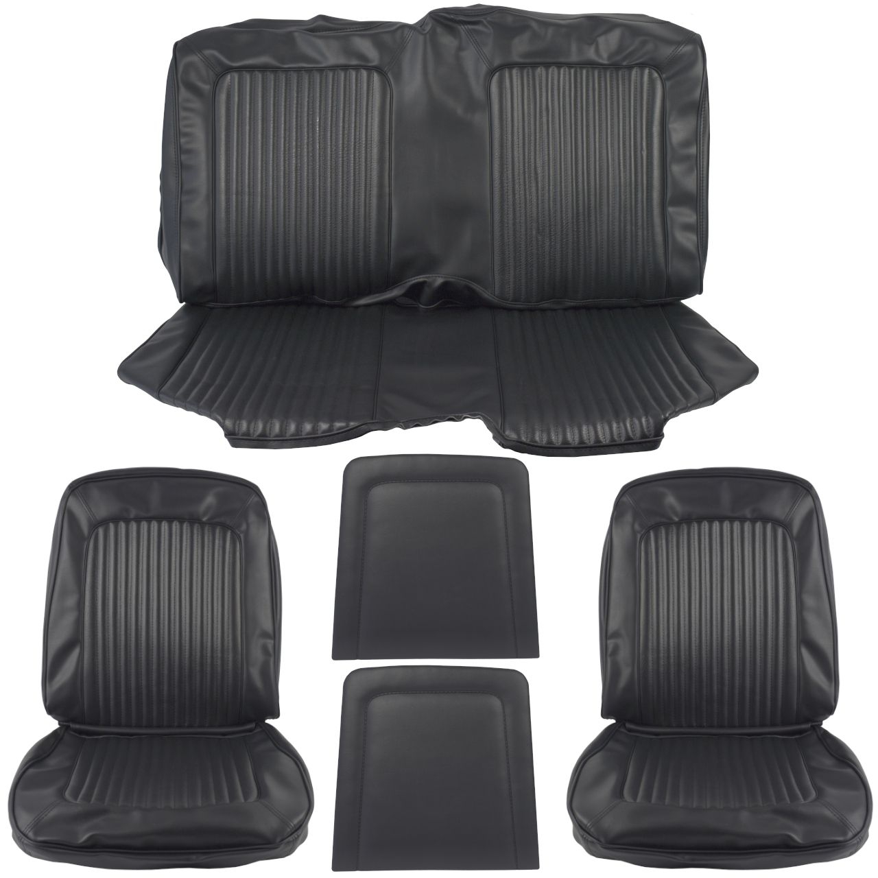 Sitzbezugsatz Standard, 69 Cabriolet, Schwarz (Black)