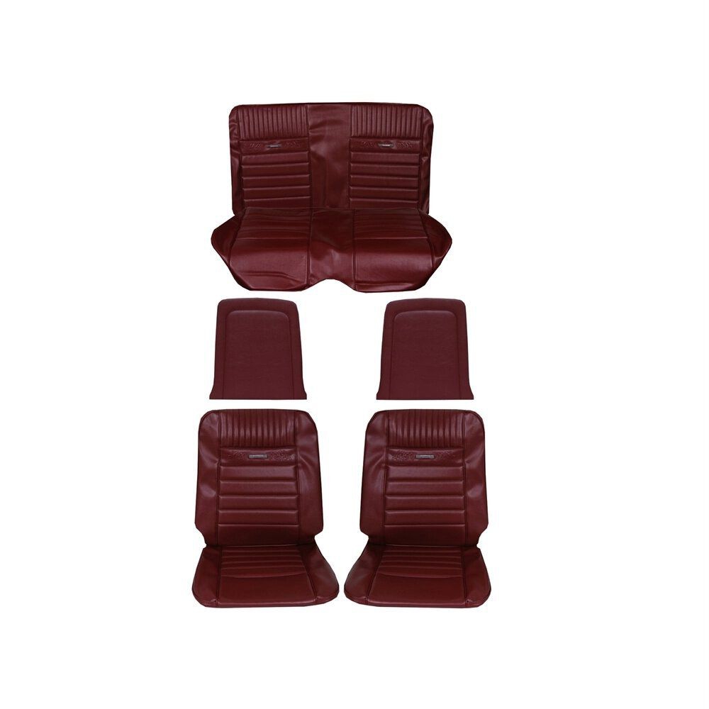 Sitzbezugsatz Pony, 65-66 Coupe, Rotbraun (Maroon)