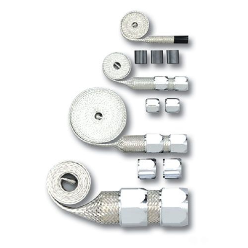 Schlauchüberzugset V2A mit Chrom-Klemmen