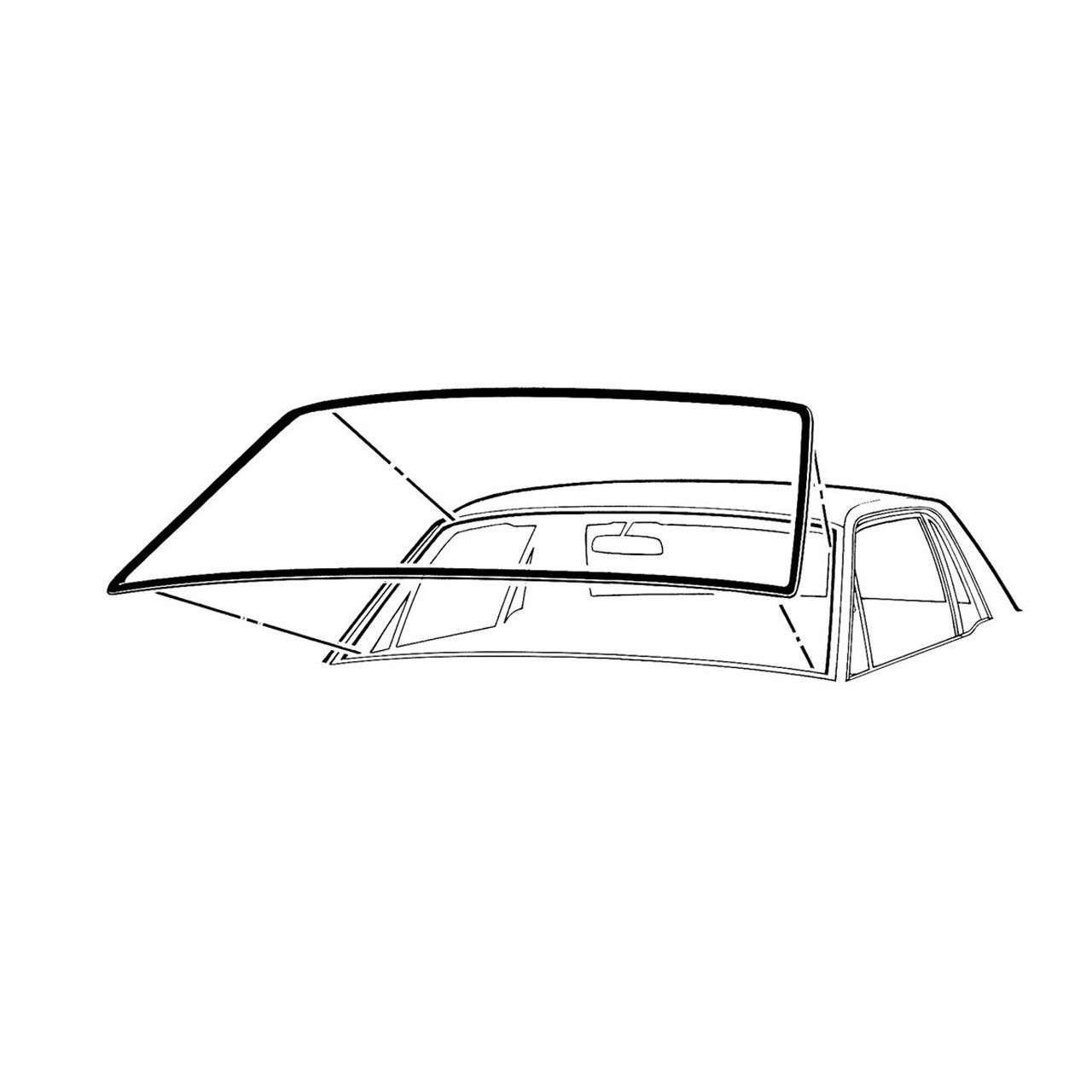 Dichtung für Windschutzscheibe, 65-68 alle, Economy