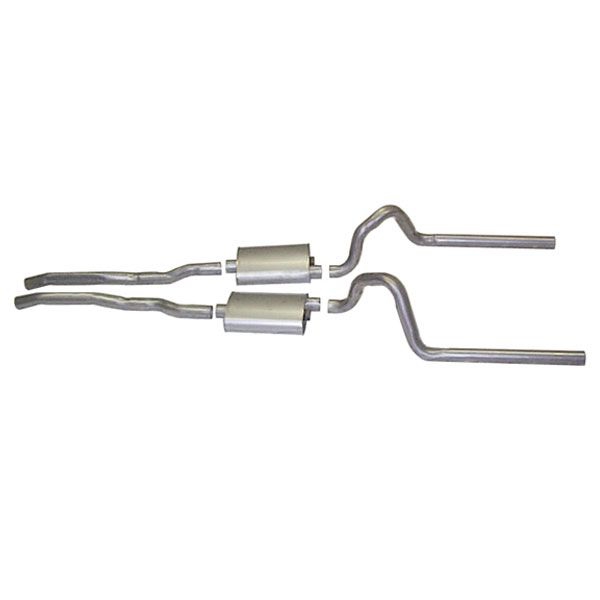 Auspuffanlage Doppelrohr 65-68, 2-1/4 Zoll, o. H-Rohr - NEU Auspuffanlage Doppelrohr 65-68, 2-1/4 Zoll, o. H-Rohr - NEU