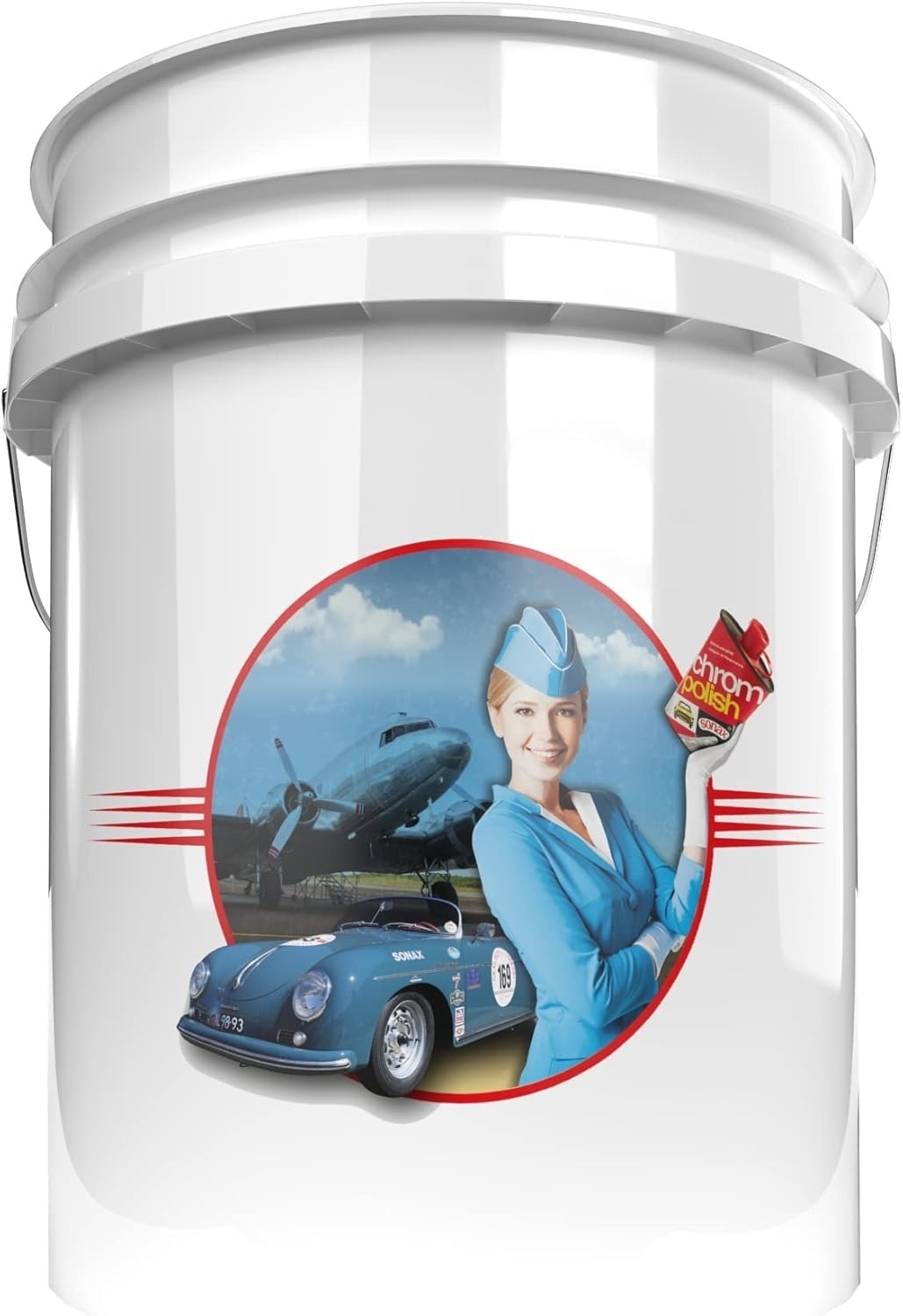 Wascheimer  - SONAX - "Retro" - Weiß - 20l