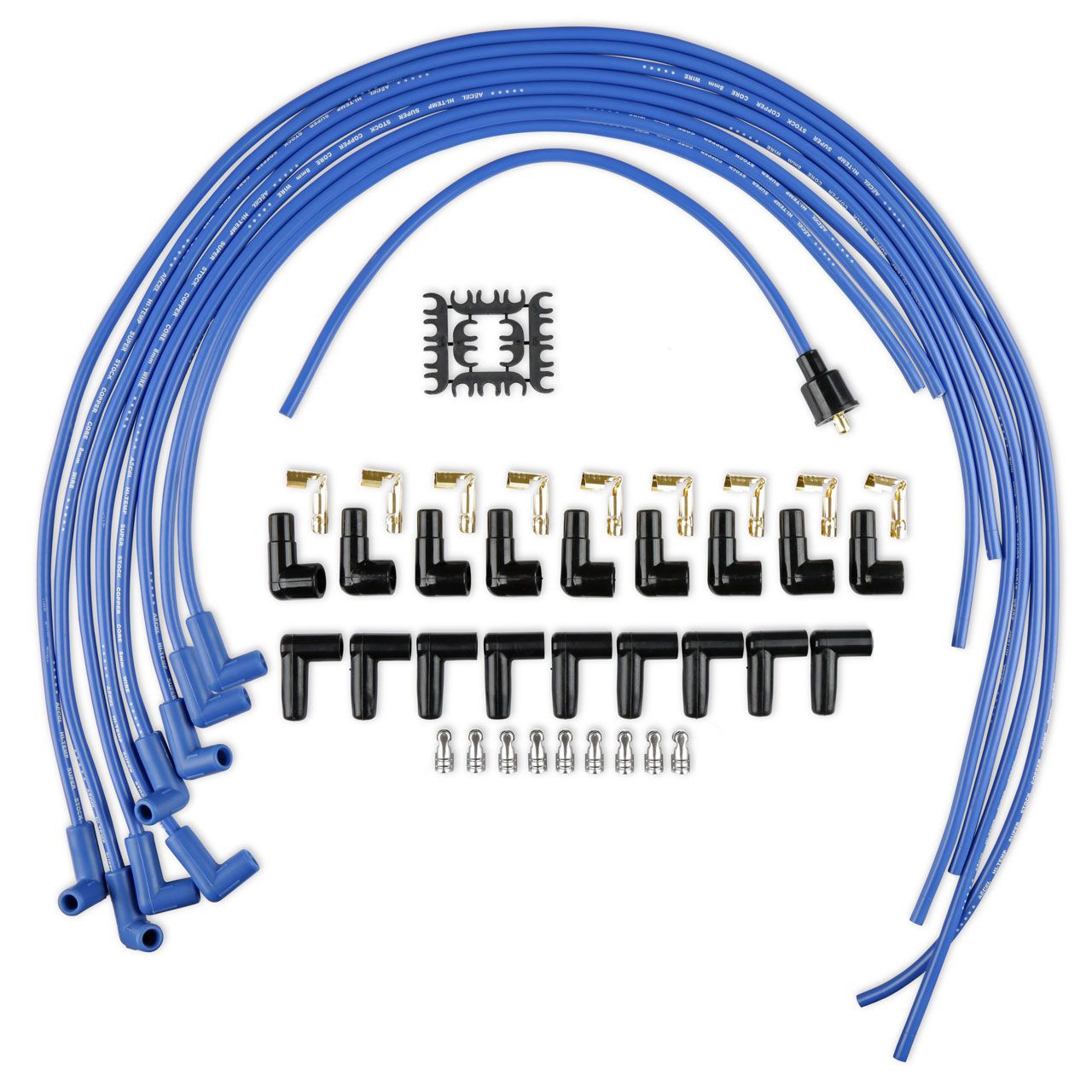 Zündkabelsatz, Blau, alle V8, mit 90° Kerzenstecker Zündkabelsatz, Blau, alle V8, mit 90° Kerzenstecker
