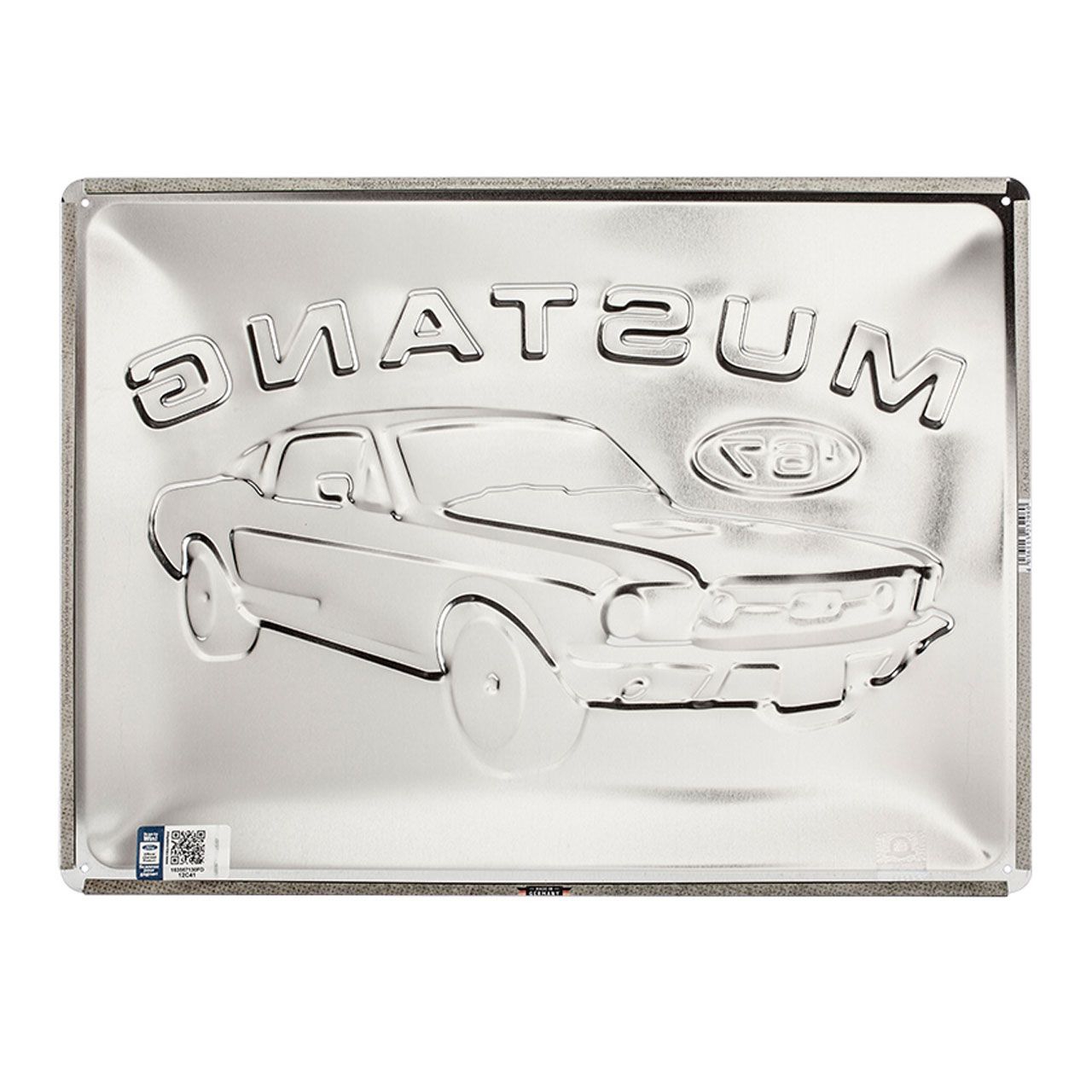 Blechschild Mustang Fastback GT 67 Rot Blechschild Mustang Fastback GT 67 Rot