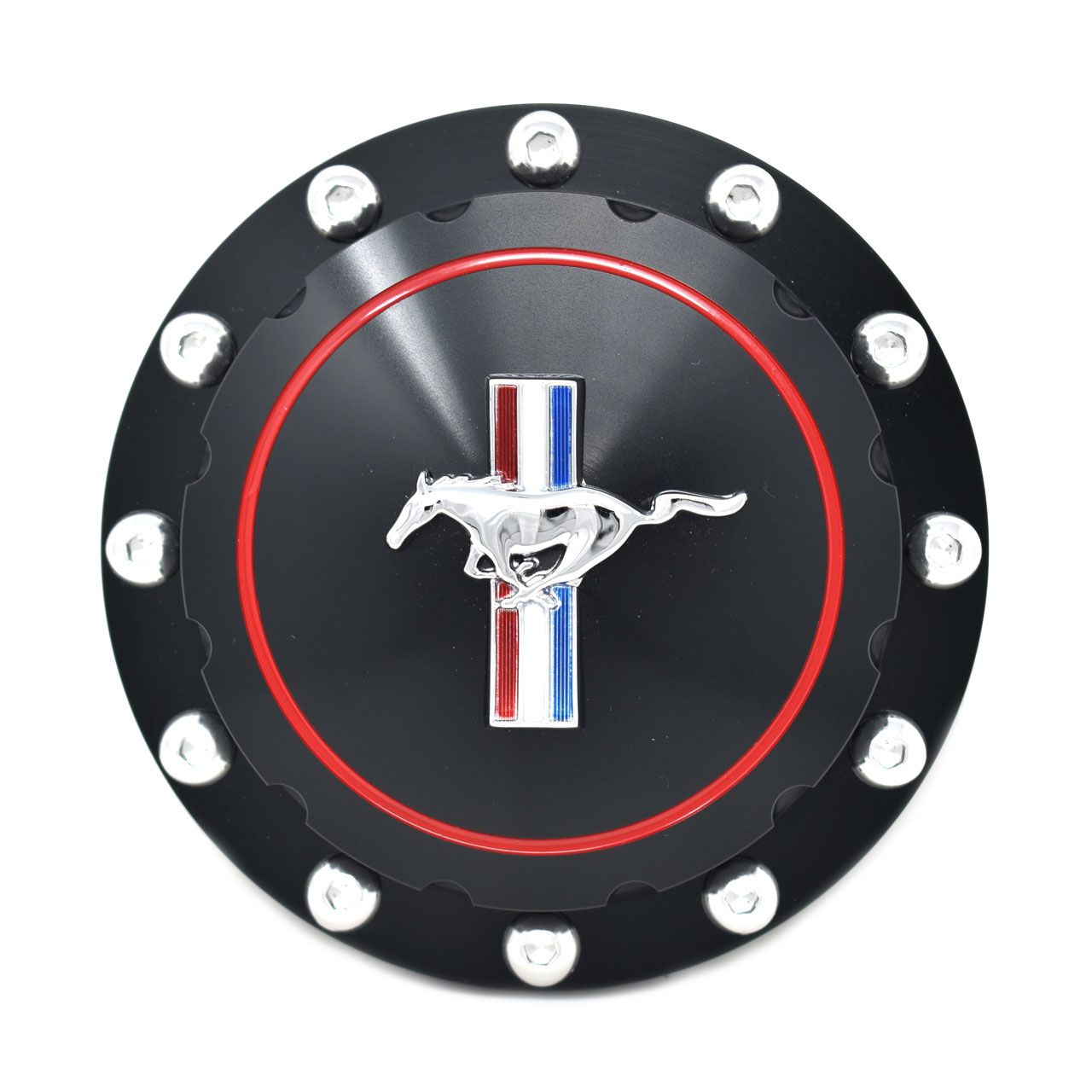 Tankverschluß, 64-73 Aluminium mit Mustang Tankverschluß, 64-73 Aluminium mit Mustang