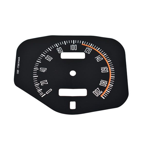 Tachoscheibe mit 200km/h Skala, 69 (120mph), Deluxe Tachoscheibe mit 200km/h Skala, 69 (120mph), Deluxe
