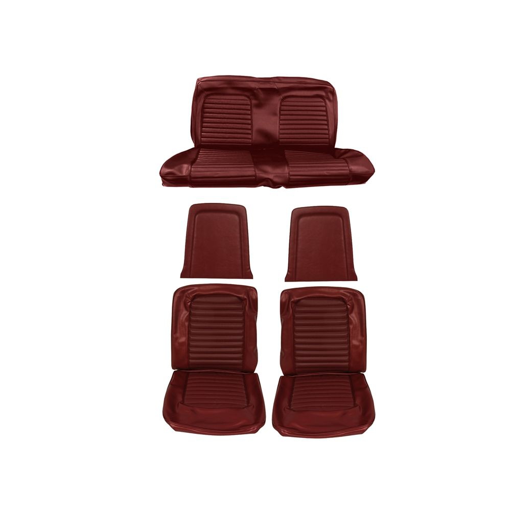 Sitzbezugsatz Standard, 66 Coupe, Rotbraun (Maroon)
