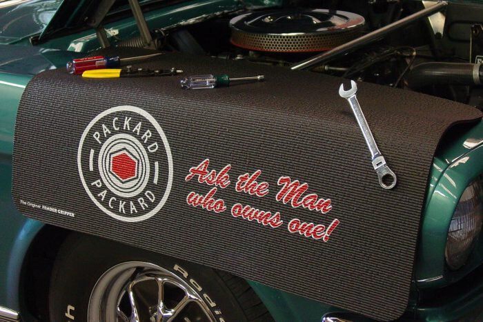Kotflügelschoner mit - Packard - Logo, Stück Kotflügelschoner mit - Packard - Logo, Stück