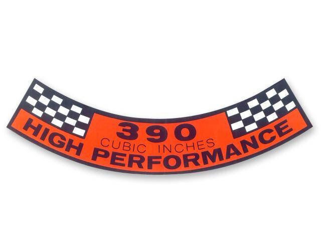 Luftfilteraufkleber, 390 HIPO,  67-68 Luftfilteraufkleber, 390 HIPO,  67-68