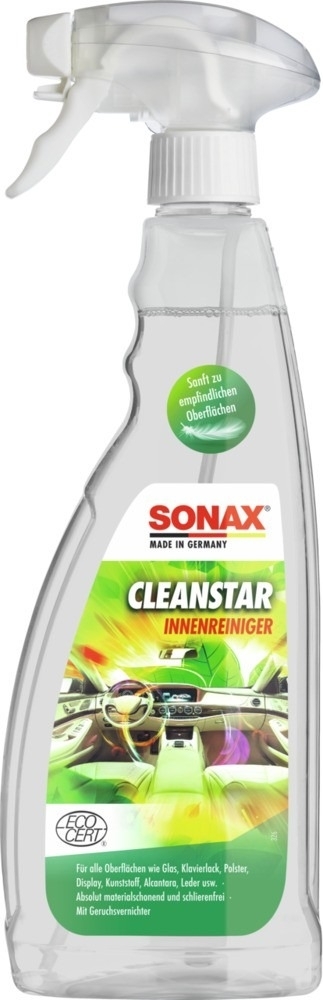 SONAX CleanStar Ecocert (750 ml) Reiniger für alle Oberflächen im Innenraum