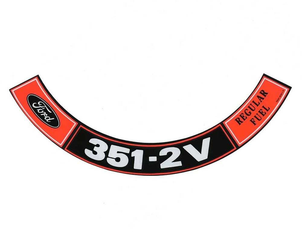 Luftfilteraufkleber, 351 2V,  70-71 Luftfilteraufkleber, 351 2V,  70-71