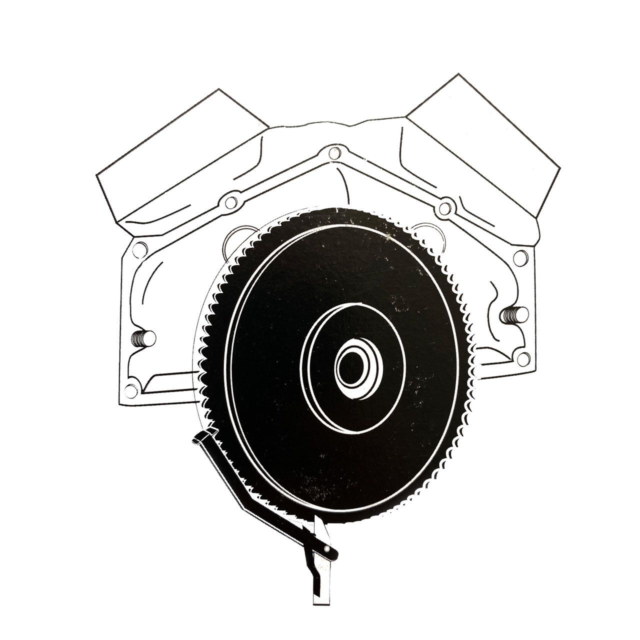 Hilfswerkzeug für Starterkranz / Schwungscheibe Hilfswerkzeug für Starterkranz / Schwungscheibe