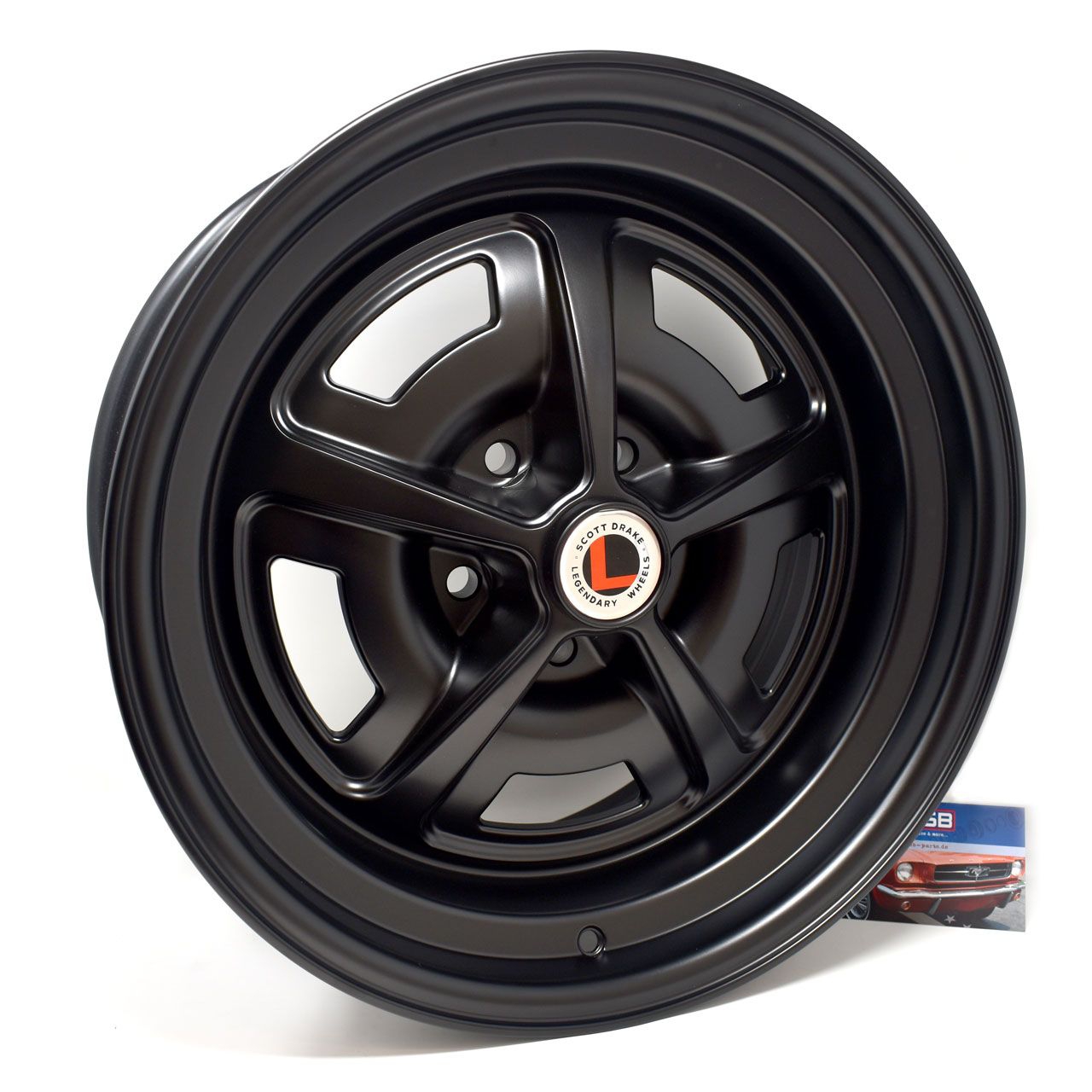 Alufelge, 7x17, "Magnum 500" mit 5-Loch!, Black Stealth Alufelge, 7x17, "Magnum 500" mit 5-Loch!, Black Stealth