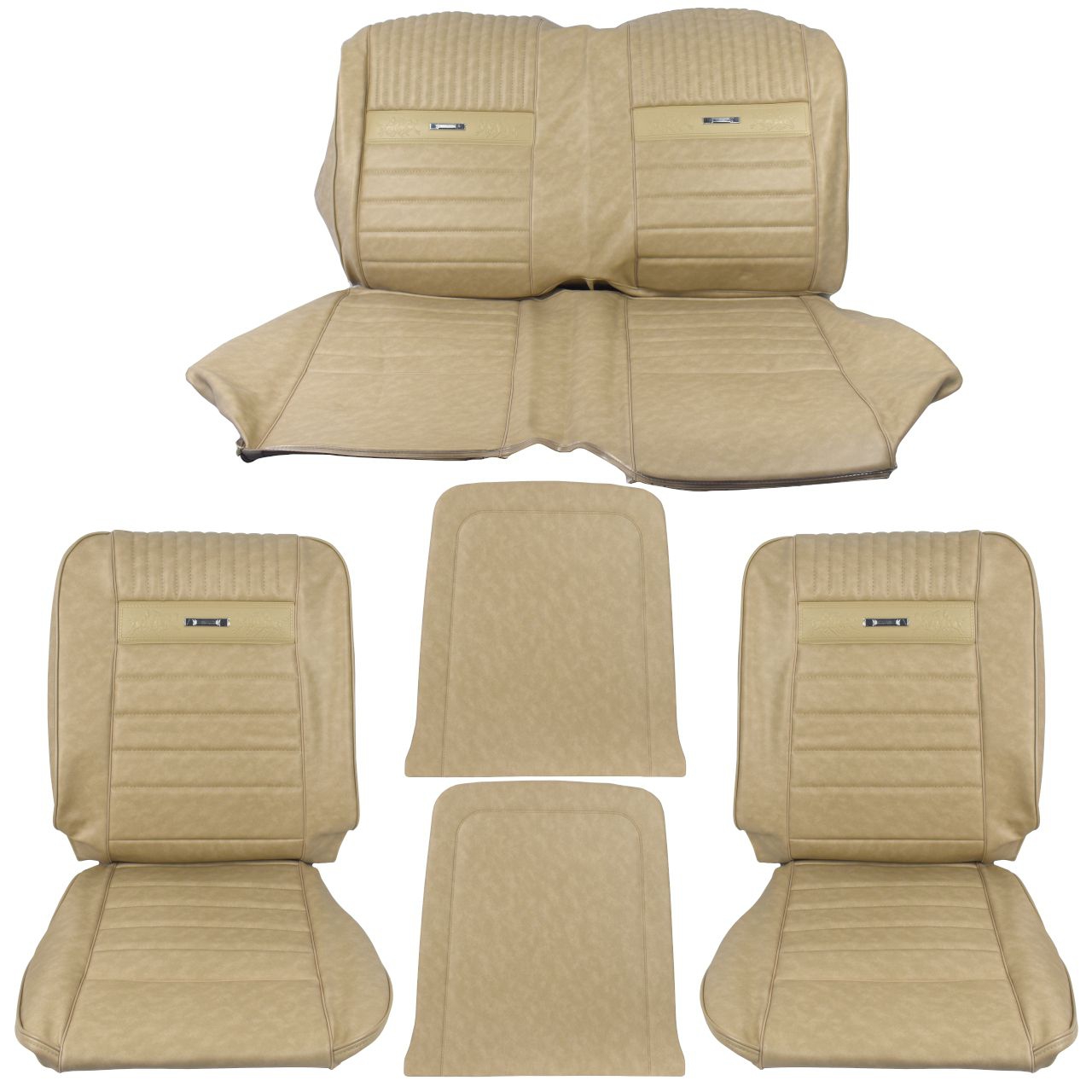 Sitzbezugsatz Pony, 65-66 Coupe, Beige (Parchment)