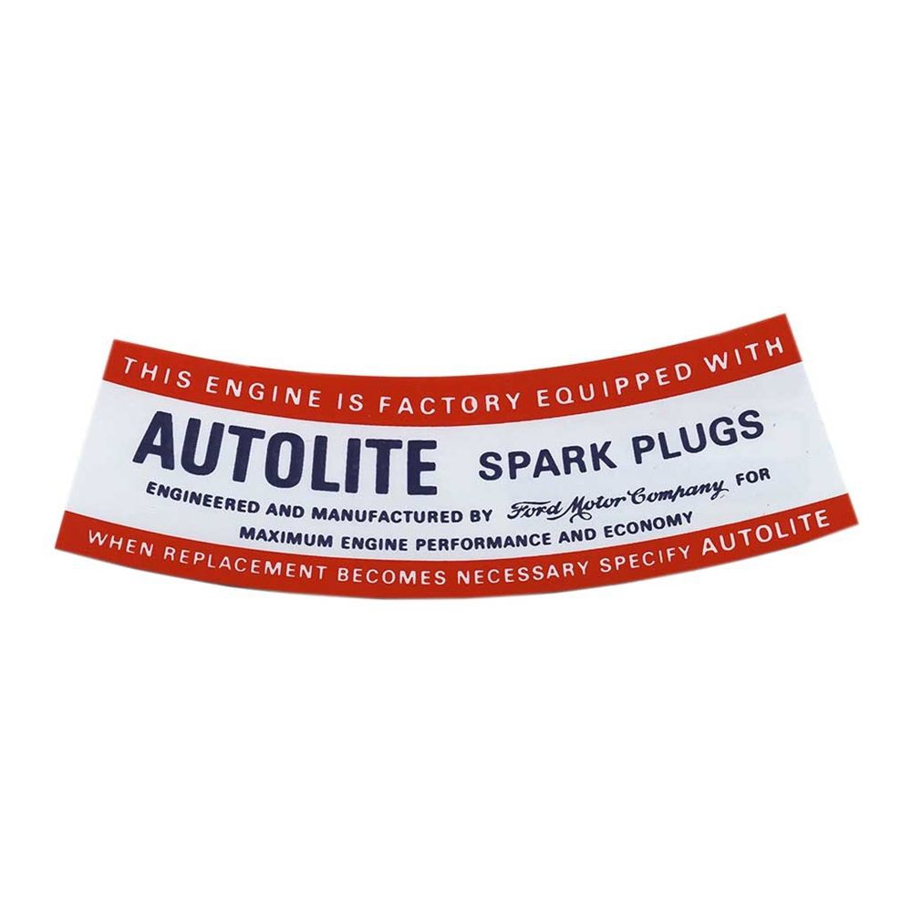 Datenaufkleber, Autolite Spark Plugs,  65-67 Datenaufkleber, Autolite Spark Plugs,  65-67