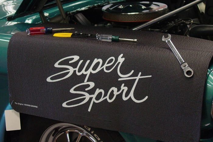 Kotflügelschoner mit - Super Sport Script - Logo, Stück