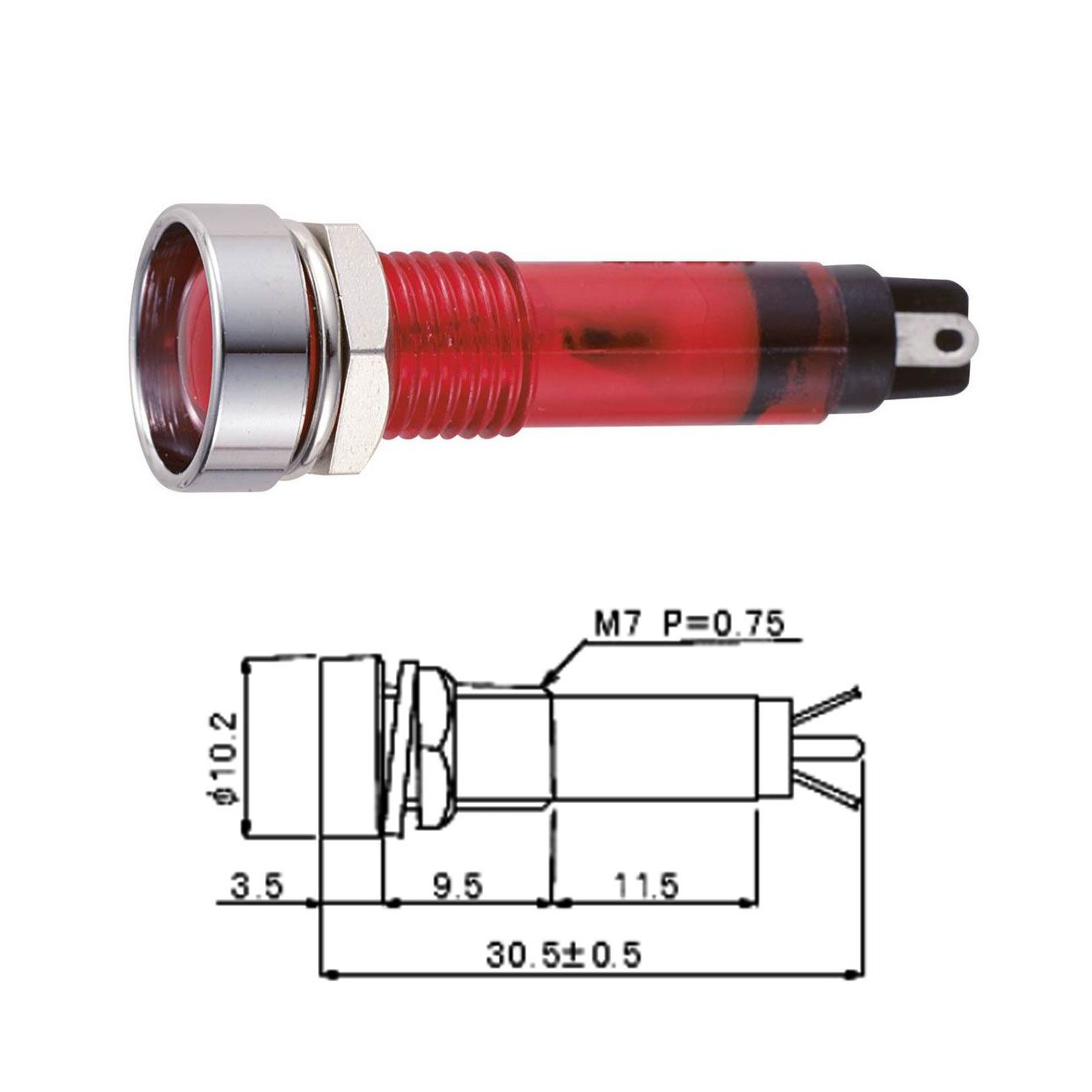 Universal Kontrolleuchte Rot Universal Kontrolleuchte Rot