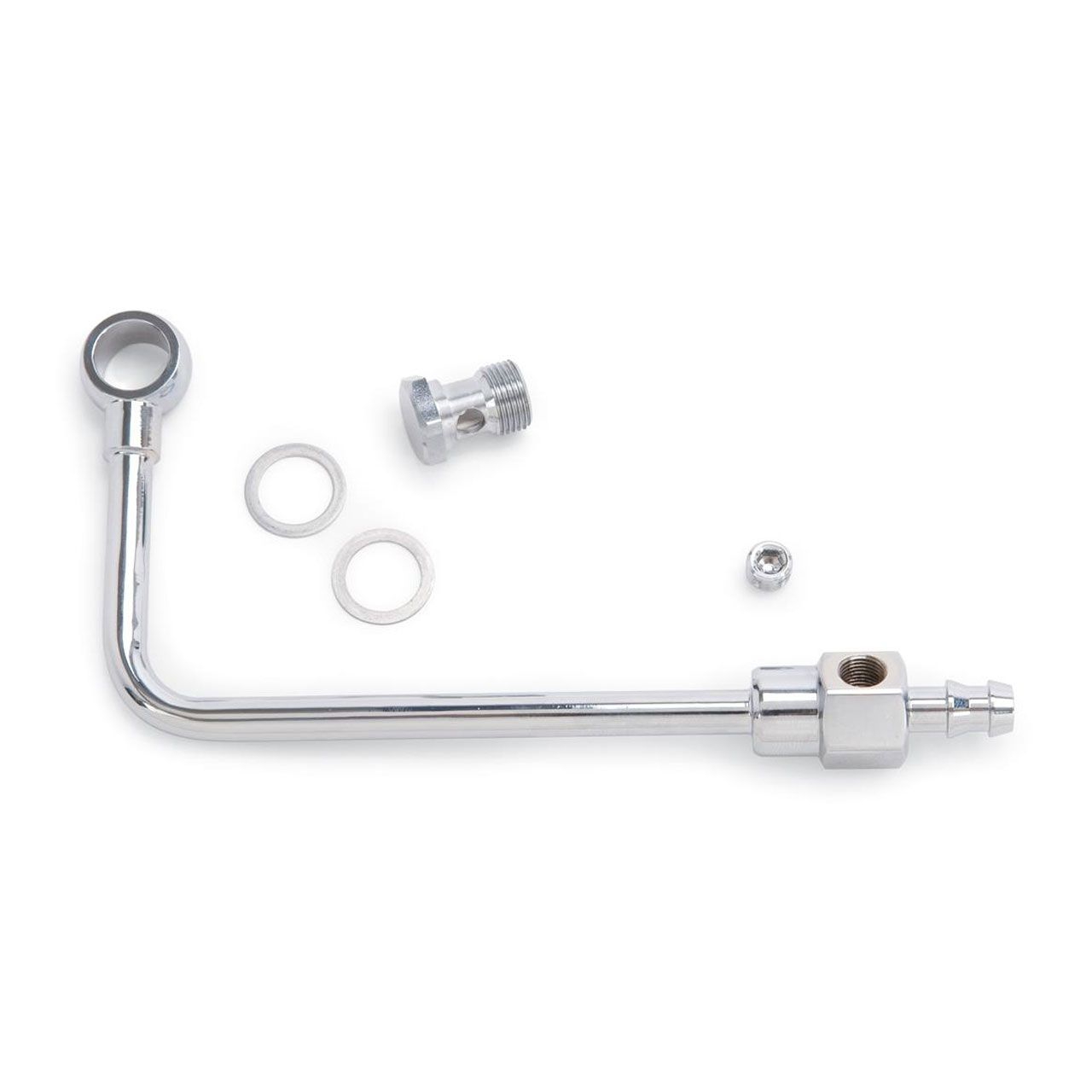 Kraftstoffanschlußleitung, verchromt, für Edelbrockvergaser Kraftstoffanschlußleitung, verchromt, für Edelbrockvergaser