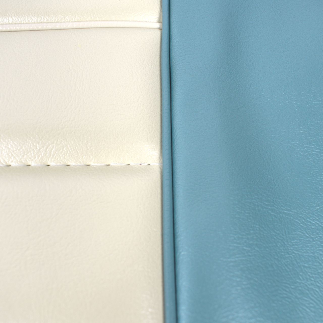 Sitzbezugsatz Pony, 65-66 Coupe, Türkis/Weiß (Aqua/White)