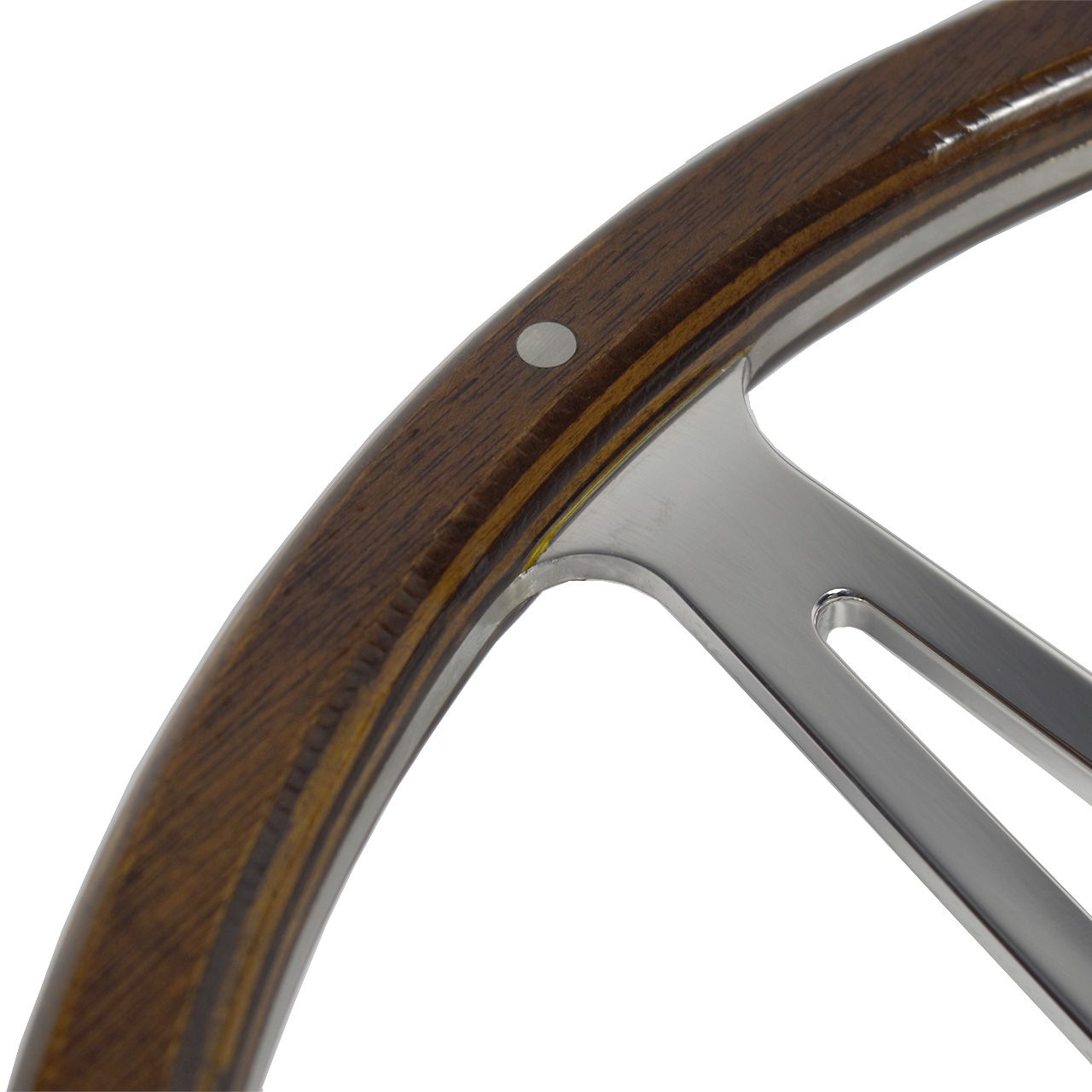 Lenkrad 3-Speichen "Shelby Style" in 15", Holz, 65-73