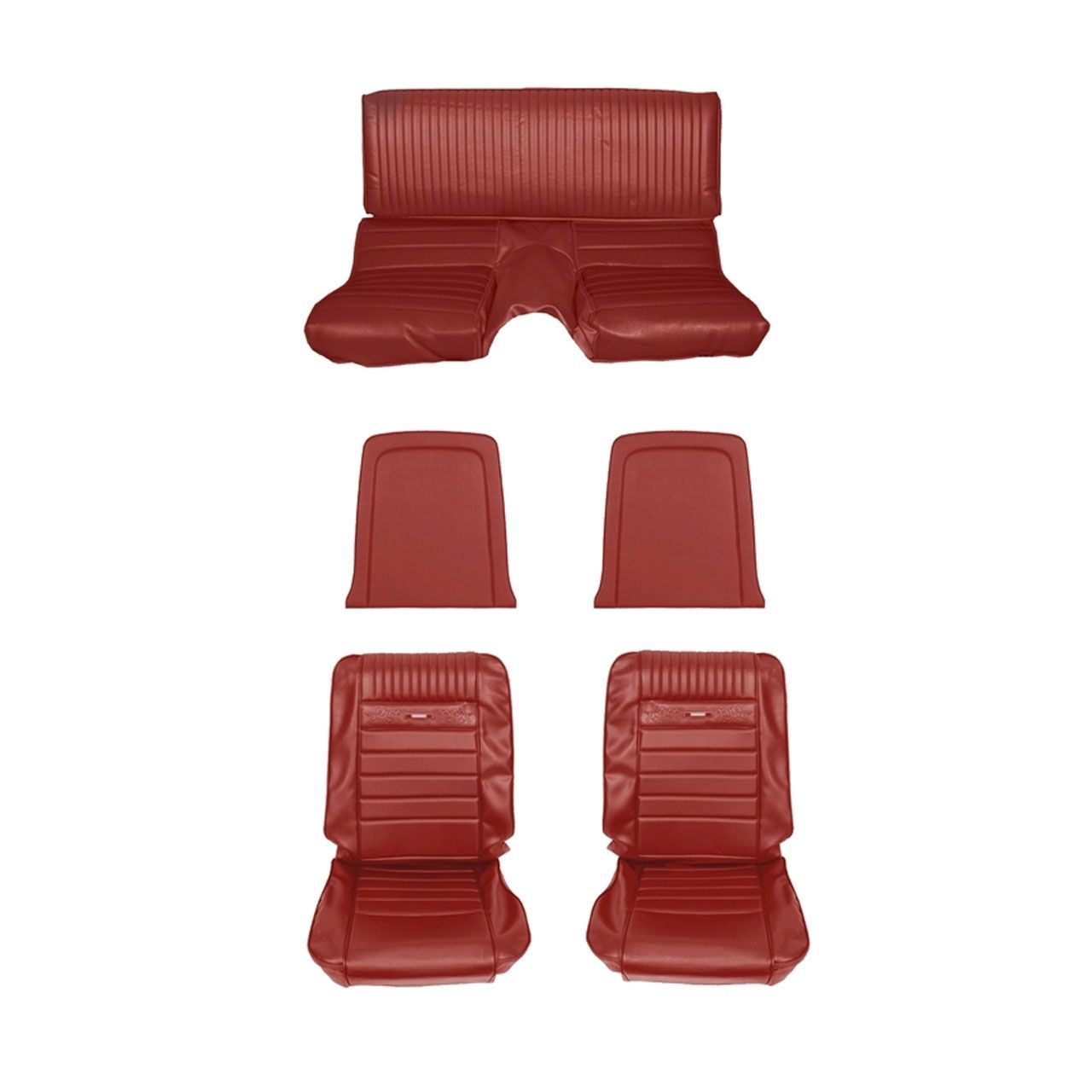 Sitzbezugsatz Pony, 65 Fastback, Rot (Red)