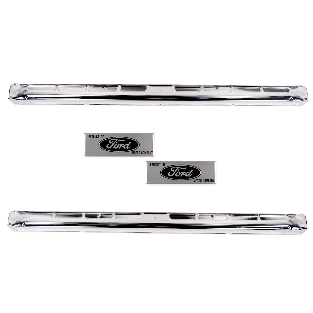 Türeinstiegsleisten 65-66, Coupe und Fastback, Edelstahl Türeinstiegsleisten 65-66, Coupe und Fastback, Edelstahl