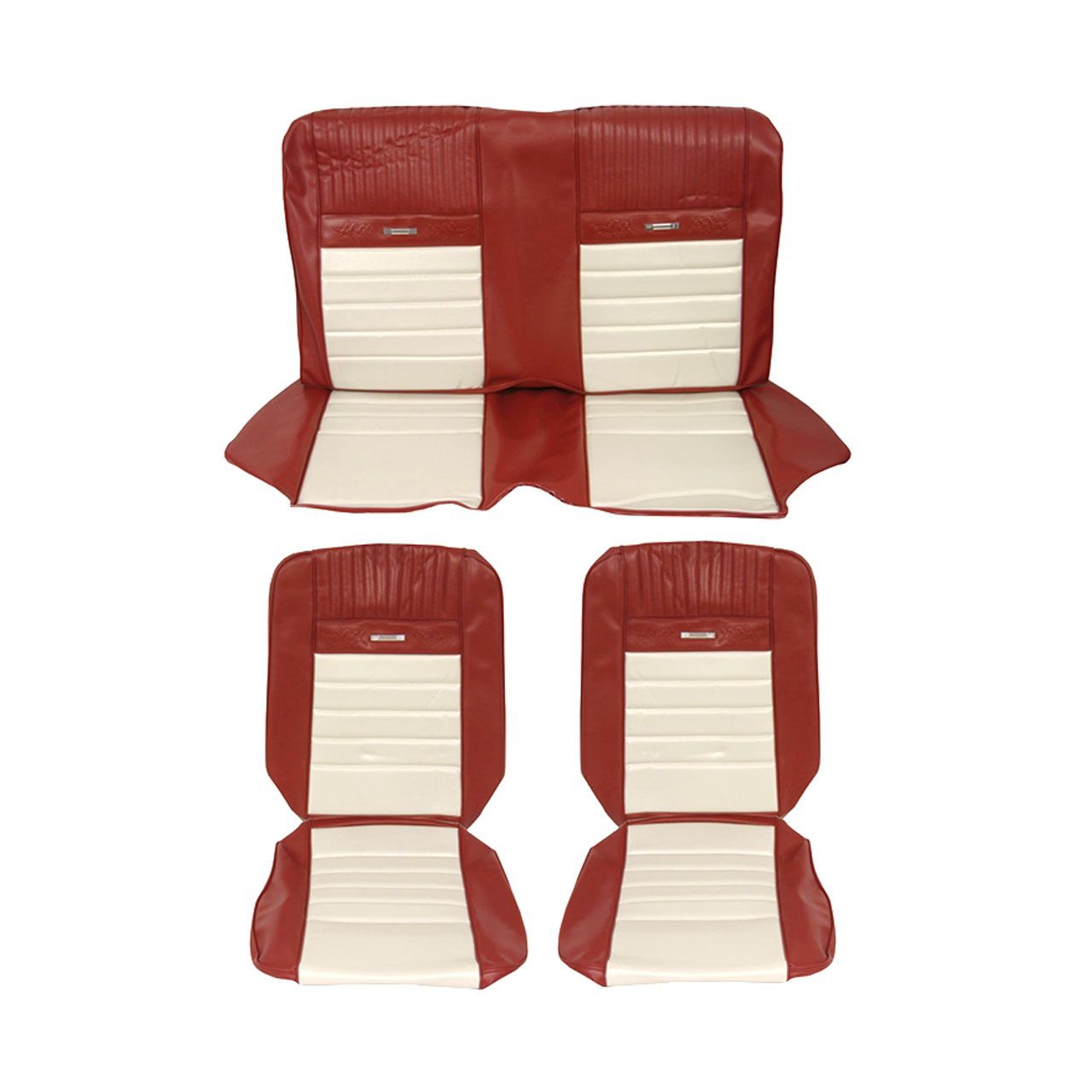 Sitzbezugsatz Pony, 65 Cabriolet, Rot/Weiß (65 Red/White)