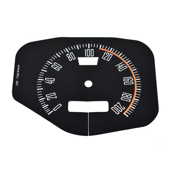 Tachoscheibe mit 200km/h Skala, 69 (120mph), Standard Tachoscheibe mit 200km/h Skala, 69 (120mph), Standard