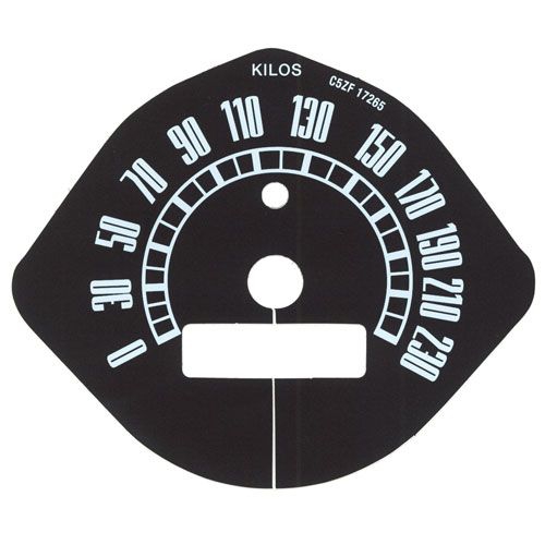 Tachoscheibe mit 230km/h Skala, 66 (140mph) Tachoscheibe mit 230km/h Skala, 66 (140mph)