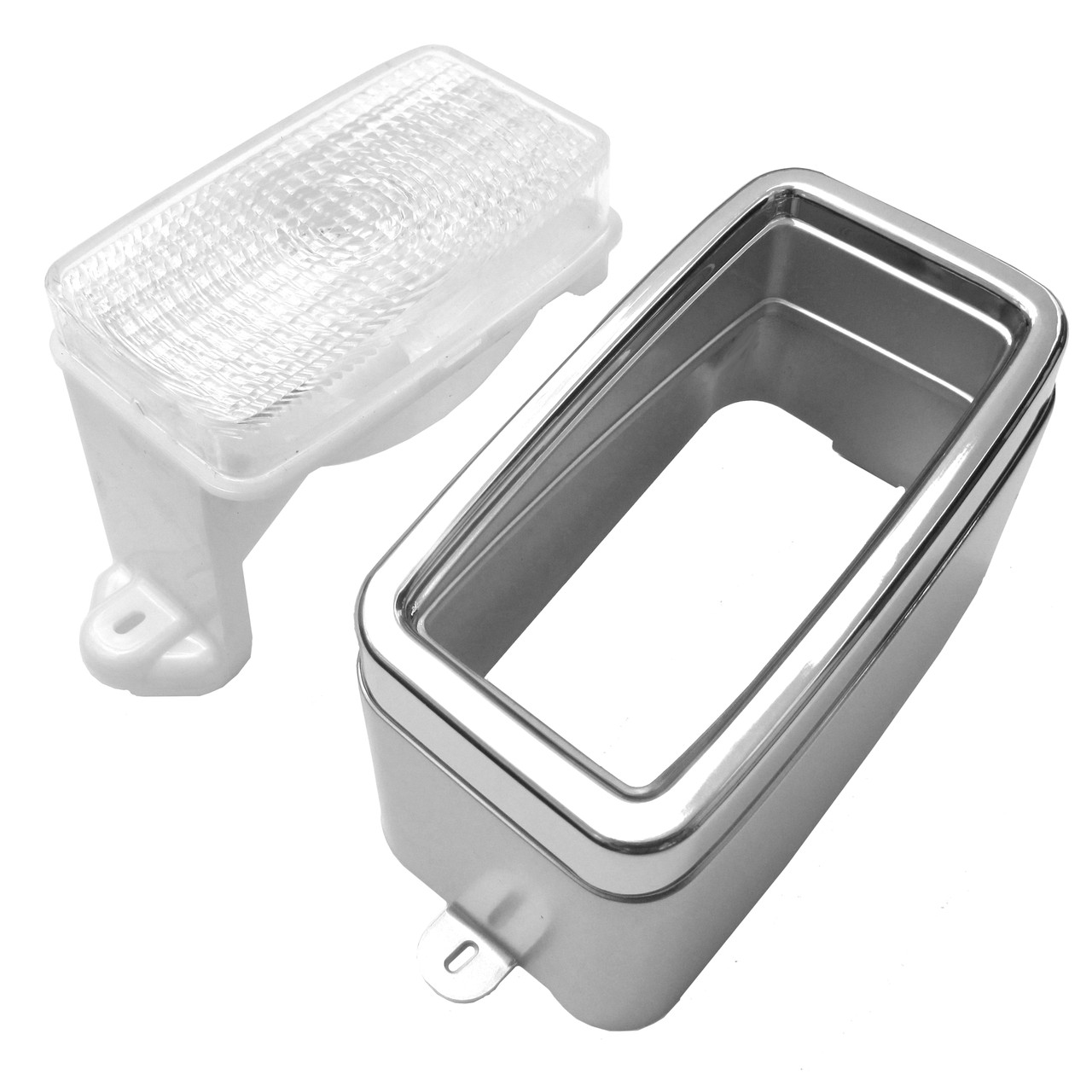 Blinker mit Abdeckblende im Kühlergrill 73, LH