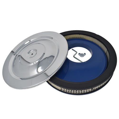 Luftfilter HiPo mit Luftfiltereinsatz, Offset, 14" Durchmesser, V8