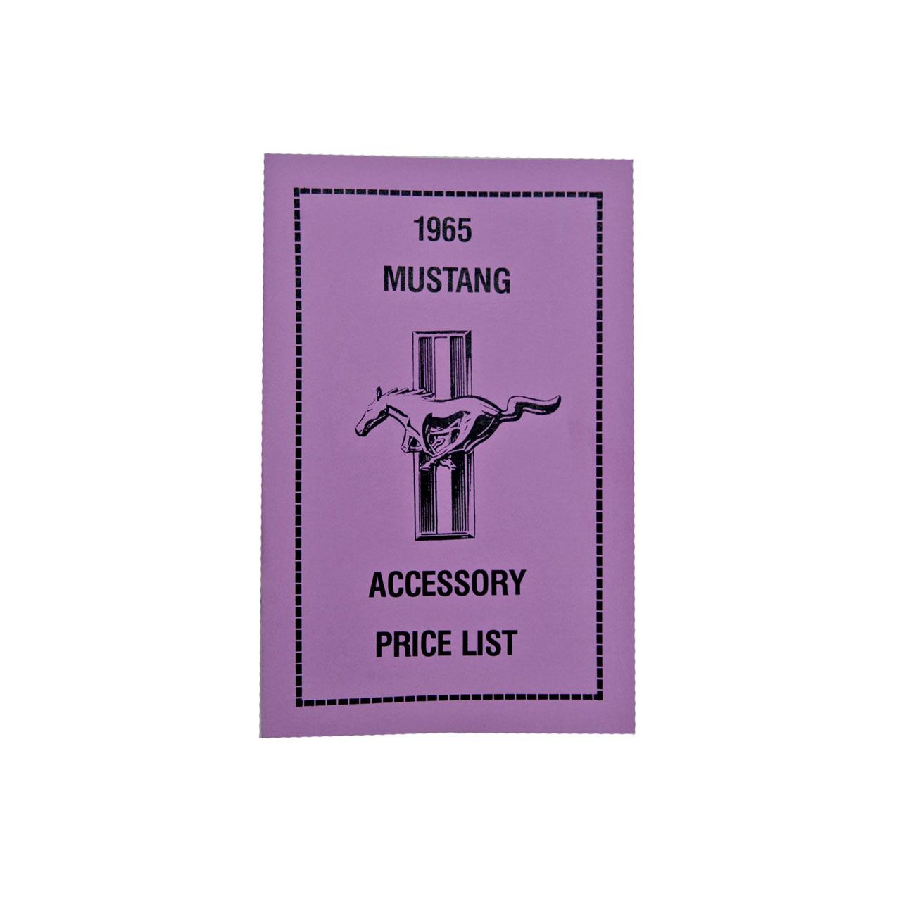 Preisliste inkl. Optionen für Mustang 1965 Preisliste inkl. Optionen für Mustang 1965