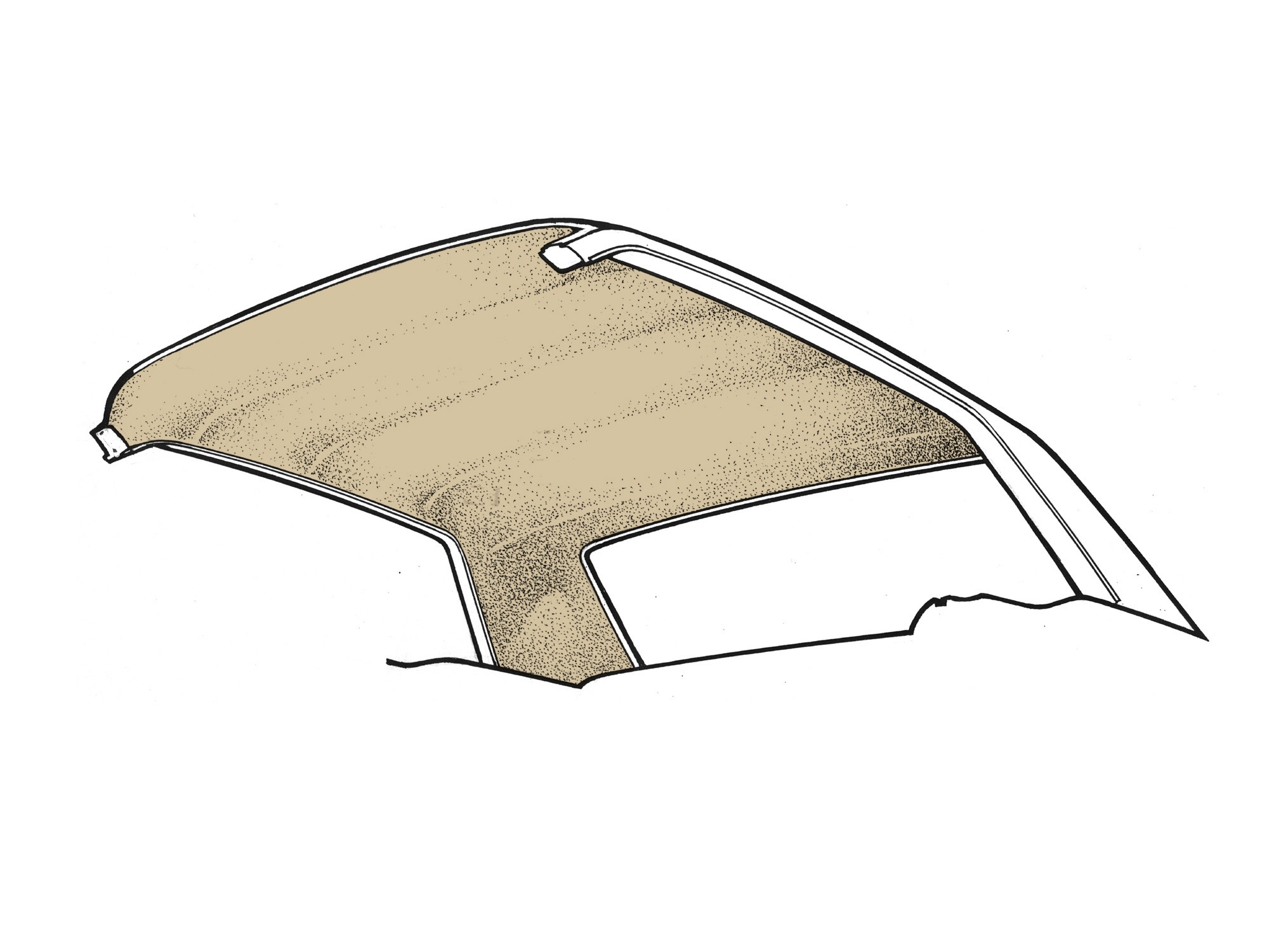 Dachhimmel 65-68 Fastback, Pergament