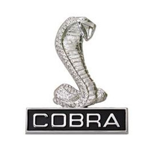 Kotflügelemblem "Cobra" mit Schrift, 68 GT350 & GT500