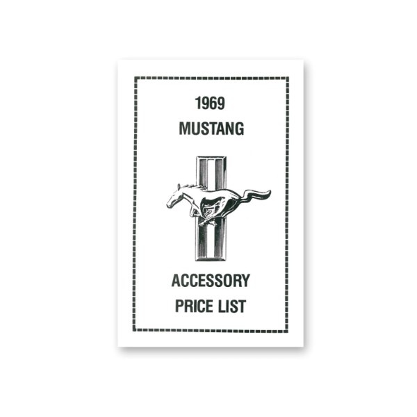 Preisliste inkl. Optionen für Mustang 1969