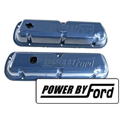 Ventildeckel Blau, "Powered by Ford", 67-73 OEM, 260-351W