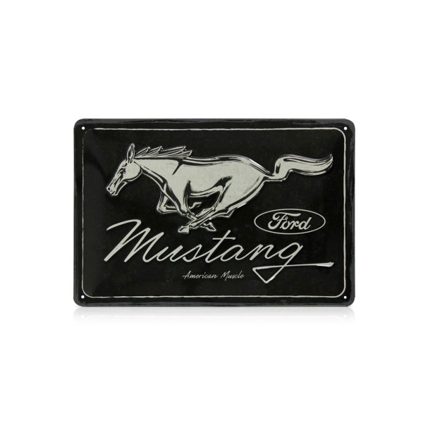 Blechschild Mustang Horse Logo